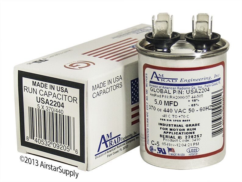 USA2204 5.0 MFD 370 or 440VAC 50-60 HZ # VA2000/37-44-505