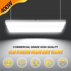 60000LM -400W LED Linear High Bay Light -5000K Clear -Ceiling Fixture AC100-277V