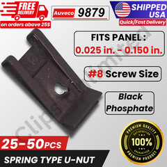 A 9879 Spring Type U Nut #8 Screw Size Black Phosphate Speed Nut FN5750 1000 Pcs