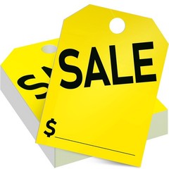 Crtiin 100 Pack Sale Tags Car Sign Dealer 8.46 x 11.81 inch, Yellow