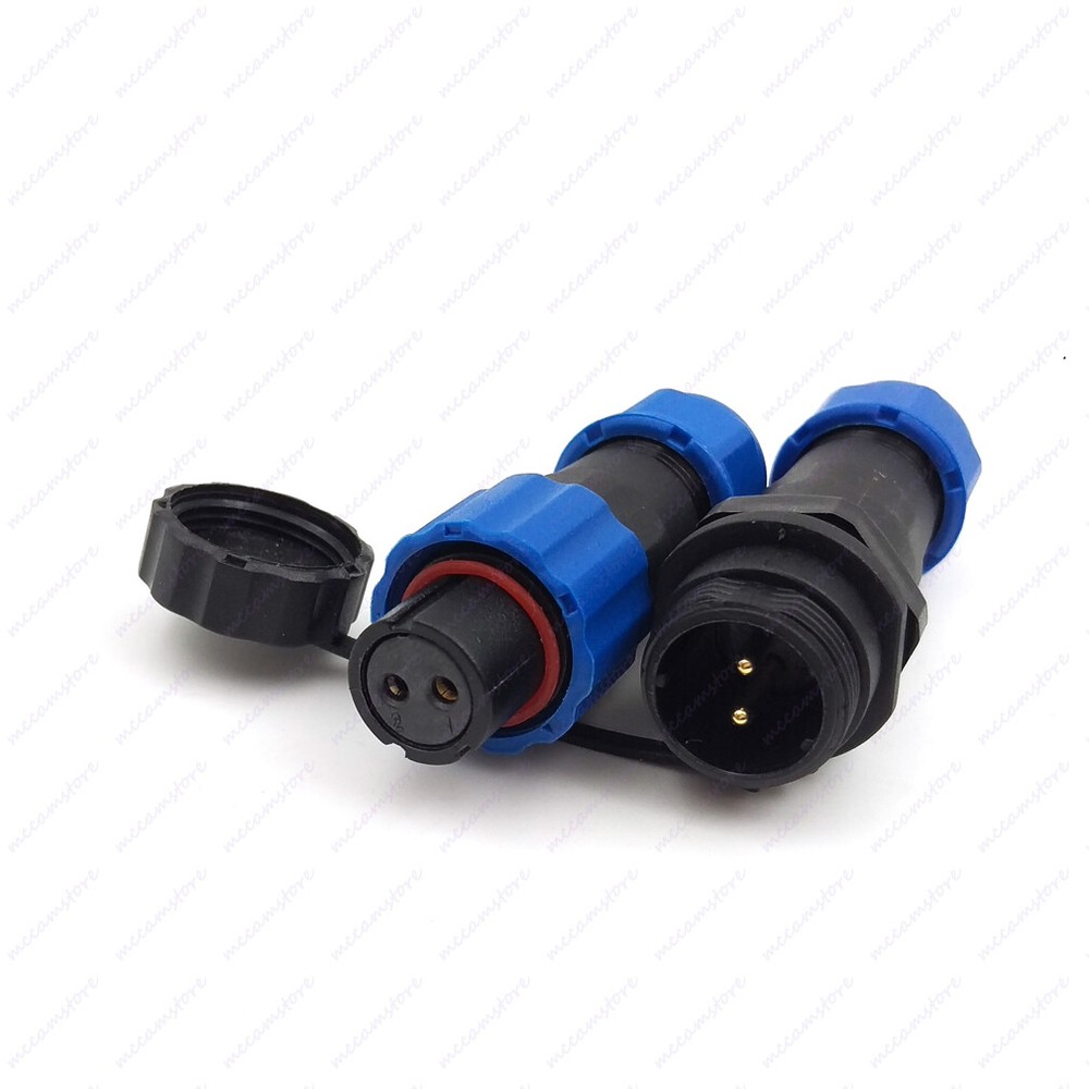 SD13 IP67 Waterproof 2 pin Plug and Socket Inline Docking Connector Aviation 10A