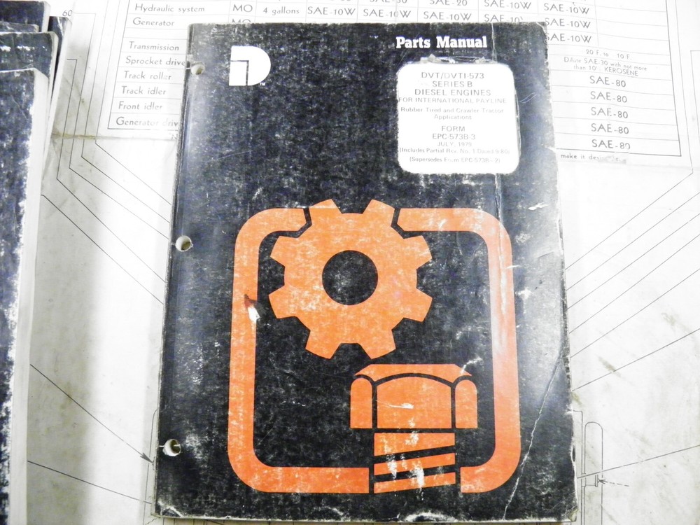 IH INTERNATIONAL DRESSER DVT573 DVTI 573 SERIES B ENGINE PARTS MANUAL