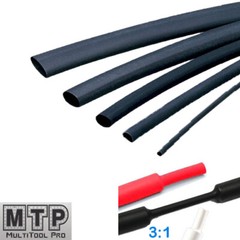 25 50 pcs 6″ 1/4″ 6.4 mm 3:1 Heat Shrink Tubing Adhesive Lined Dual Wall Red