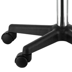 400lb Adjustable 18.1-23.8in Swivel Wheels Stool Black