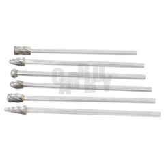 6pcs 10mm Rotary Aluminum Cut Burr 6mm 1/4″ Shank 150mm Long Reach Carbide Burs