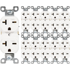 250V Single Wall Outlet Nema 6-20R Receptacle 20A Electrical Switch Duplex 10 PK