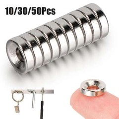 10 30 50Pcs Strong Countersunk Ring Magnets 10*3mm Rare Earth Neodymium 4mm Hole