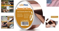 Copper Foil Tape (1″X66ft) with Conductive Adhesive for Guitar & EMI Shielding..