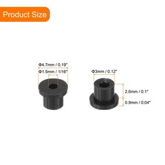 36Pack Rubber Grommets 1/8″ Drill Hole 1/16″ ID Top Hat Hole Plug Grommet