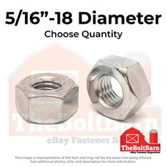 5/16″-18 Stainless Steel Heavy Hex Nuts (Choose Qty)