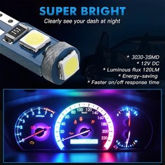 3030-3SMD LED Dashboard Lights for Car, 20-Piece Super Bright Bulbs with IceBlue