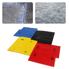 4PCS Concrete Texturing Skin 24×24″ Concrete Stamps Mats Set Concrete Stamping