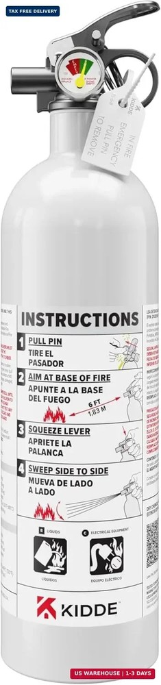 Kidde Mariner PWC Fire Extinguisher for Jet Skis, 5-B:C, KD57W-5BC | Coast Guard