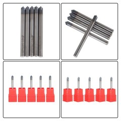 5 Pieces 1/8″ 4 Flute 90 Degree Carbide Chamfer Mill 1-1/2″ OAL – TiALN COATED