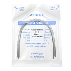dental Orthodo super elástico niti redondear alambre ovoide/naturaleza/cuadrado