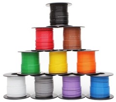10 colors 50ft each Mil-Spec high temp wire cable 22 Gauge Tefzel M22759/16-22