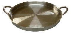 16 inches Stainless Steel Flat Surface Round Redondo Comal w/ Handles