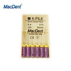 MacDent Limas de endodoncia manual dental K-Files acero inoxidable 21/25/31mm