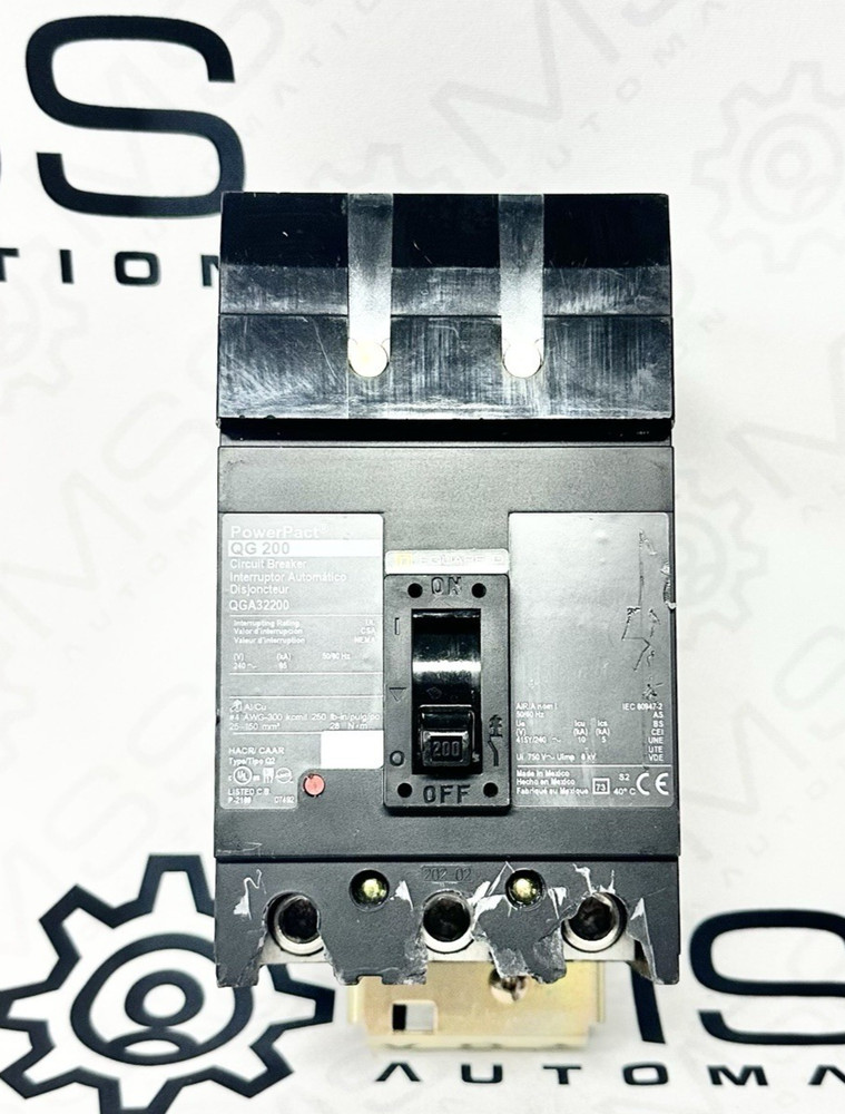 Square D PowerPact QGA32200 Circuit Breaker 200 Amp 3 Pole