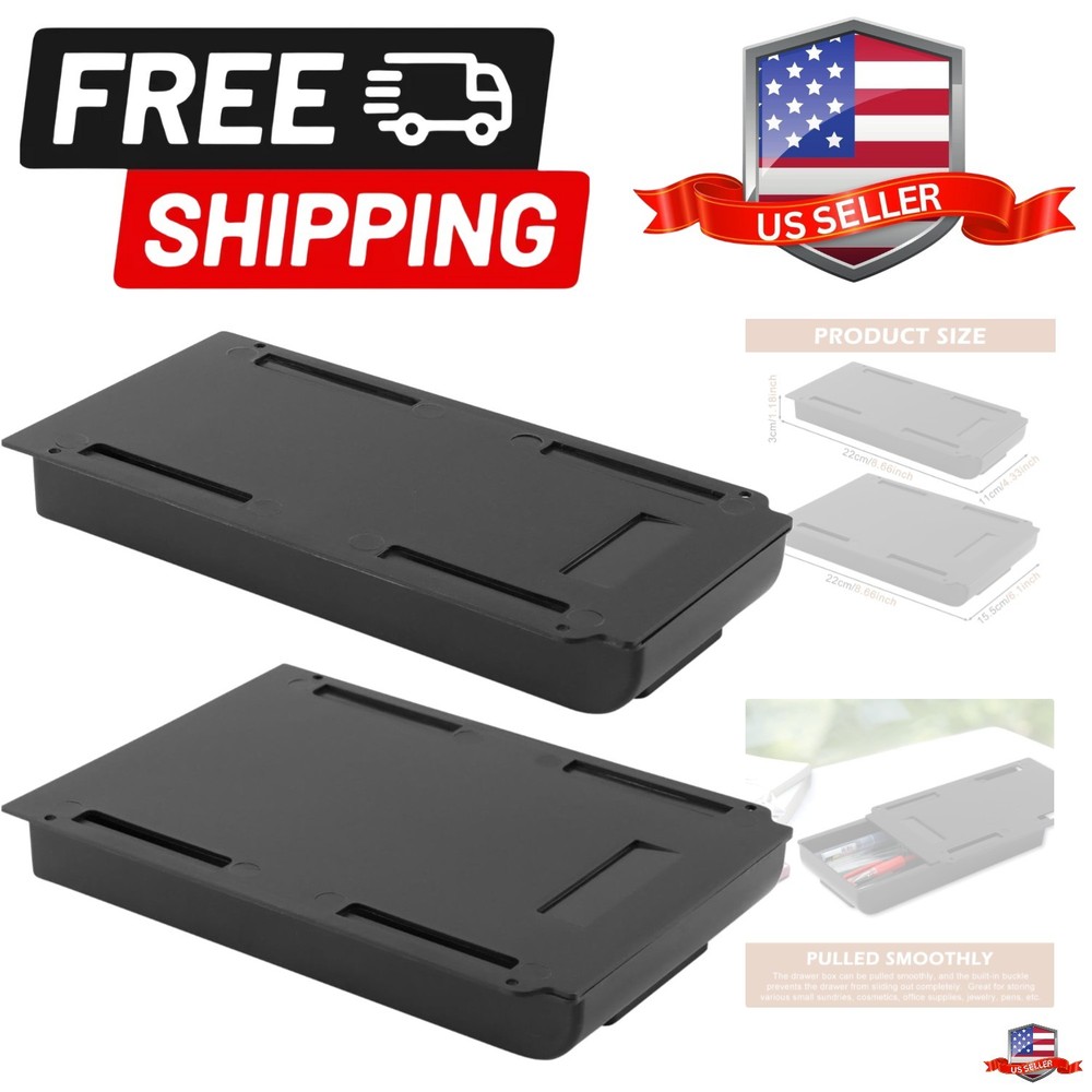 2 Pack Under Desk Drawer Organizer,Under Desk Drawer,Under Desk Storage Drawe…