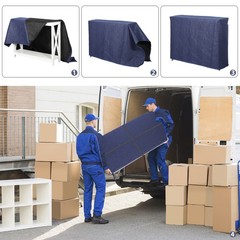 12 Pack Moving Blankets 72″x80″ Heavy Duty Packing Blankets Furniture Dark Blue