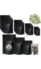 150pieces Stand up pouch Resealable Mylar Bags and 1 pack of 10 Oxygen Absorbers