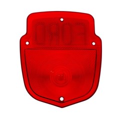 United Pacific F535601 Red Tail Light Lens with Ford Script for 1953-56 Ford …