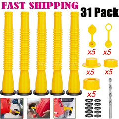 5X Replacement Gas Can Spout Nozzle Vent Kit For Plastic Gas Cans Old Style Caps