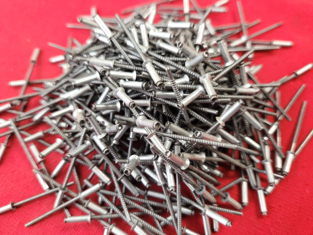 3/32″ X 1/4 Alum Head ACS34 Steel Ring Shank Pop Rivets 120 Countersunk 1000 LOT