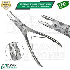 Beyer Bone Rongeur Straight 3.5mm Bite 7″ Double Action Orthopedic Instruments