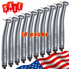 10 X SANDENT NSK PANA MAX Style Dental High Speed Handpiece Push Button 4 Hole
