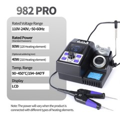 WEP Soldering & Rework Stations With Precision Electric Tweezer, 110V-240V US