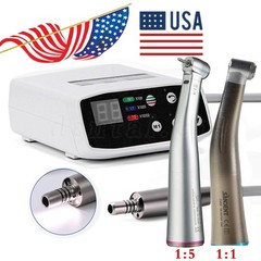 NSK Style Dental Brushless LED Electric Micro Motor/1:5 Increasing Handpiece USA