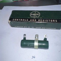 Clarostat Adjustable tubular ceramic resistor 75 Ohms 25 Watt New Box of (2)