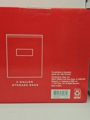 Highmark Clear Food/Item 100 Count Storage Bags 2 Gallon Zip Lock Zipper 13″x15″