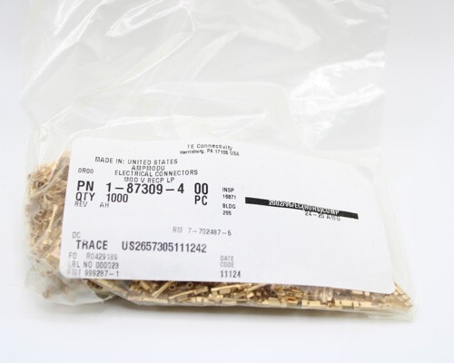 (1000 pcs) 1-87309-4 Tyco TE Connectivity Socket Crimp Contact 24-20 AWG