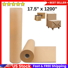 17.5″ x 1200” Brown Kraft Paper 70gsm Basis Thick Roll Packaging Shipping NEW**