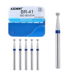 20Packs AZDENT Dental FG Diamond Burs For High Speed Handpiece Medium FG 1.6mm