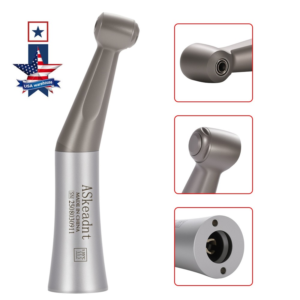 ASkeadnt Dental Low Speed Handpiece Straight Contra Angle Air Motor E-type FX
