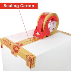 Stop Sign Sealing Tape Dispenser 2 Inch x 110 Yards Heavy Duty Packing Brown