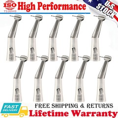 10Packs Dental Slow Low Speed Handpiece 1:1 Contra Angle Push Button E-Type US