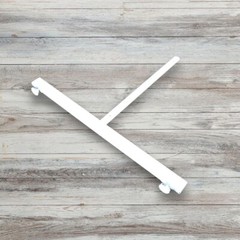 White 2 Legs ( 1 Pair ) Gridwall Grid Wall Display Metal 24” x 24″