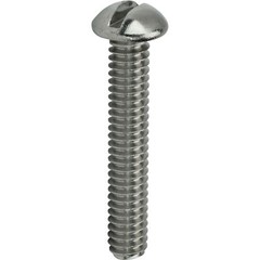 2-56 Round Head Machine Screws Slotted Drive Stainless Steel All Lengths