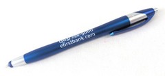 100 Misprint Stylus Tip Click Pens JAVALINA Hub Pen Lot METALLIC INDIGO BLUE