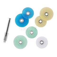 AZDENT Dental Soflex Discs Composite Finishing Polishing Discs 2.35mm+Mandrel