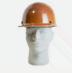 NEW MSA 475395 TAN Skullgard Cap Construction Iron Work Hard Hat Ratchet Suspens