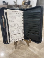 Vintage emerald green Scully leather zip-around planner NOS 1998