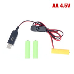 2X AAA Eliminator Cable Dummy-Battery Power Cord Replacement For 3V/4.5V/6V