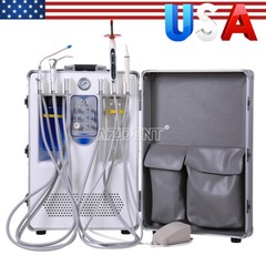 Carro Dental Móvil Portátil con Compresor Aire 4 Salidas + Kit Handpiece LED