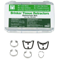 Coleten HyGenic Brinker Gingival Tissue Retractors 6pc Universal Clamp Set